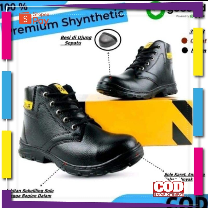 [PREMIUM ORIGINAL] Sepatu safety boots pria septi pria ujung besi sepatu kerja lapangan sepatu boots