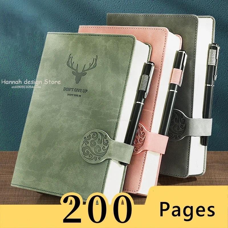 

A5 Journal Notebook Retro Planner Office Work Business Notepad Soft Leather Diary Notepad School Supplies Stationery