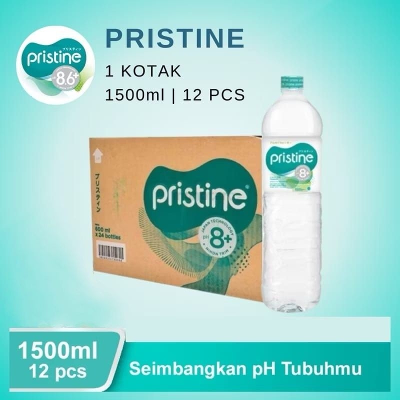 

Pristine Water 8+ 1500ml 1 Dus isi 12 Botol