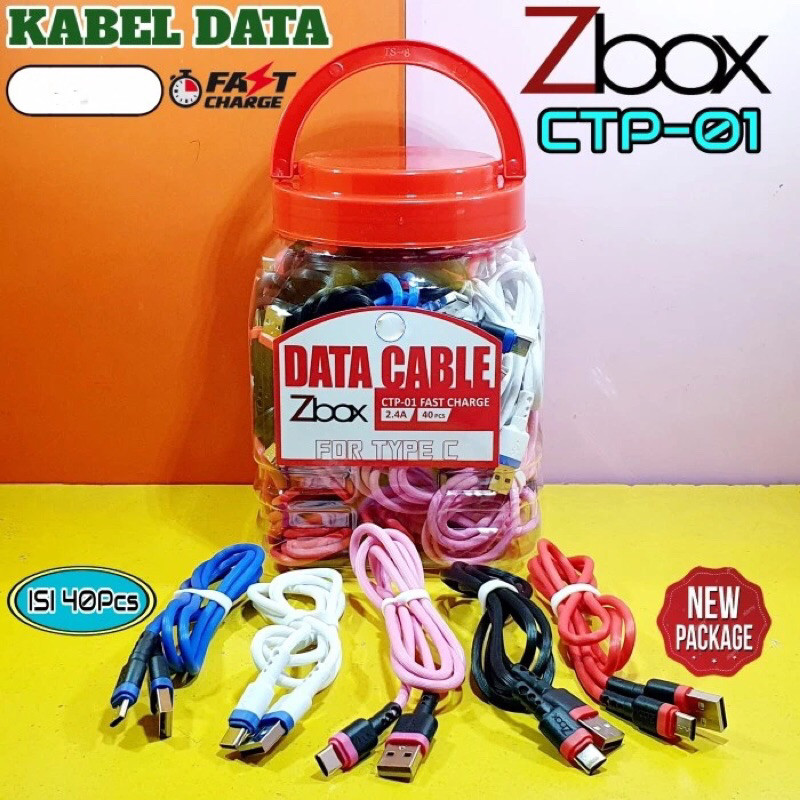 >Kabel Data Zbox / UMAX CTP-01 (Support Fast Charging) (1Toples isi 40 Pcs)