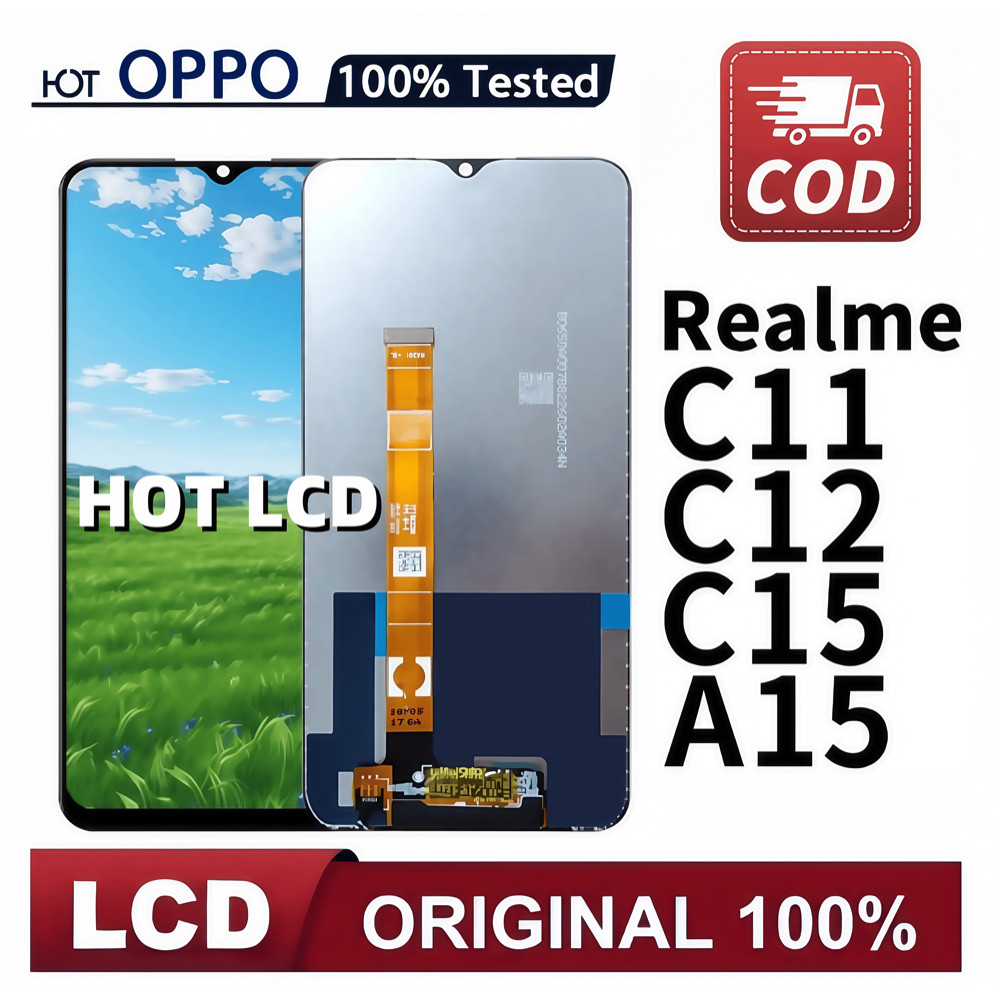 【ORIGINAL】LCD OPPO REALME C11/C12/C15/A15/A15S narzo 20/narzo 30A FULLSET TOUCHSCREEN ORIGINAL100%