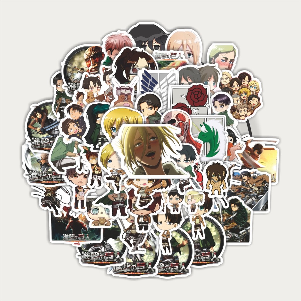 

Sticker Pack Stiker Anime Attack on Titan | Sticker TUMBLR | Stiker LAPTOP KOPER HELM