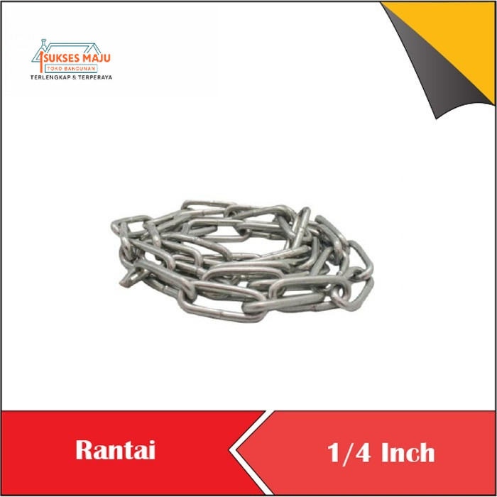 RANTAI PAGAR RUMAH RANTAI KAPAL RANTAI MOBIL MOTOR BAJA  1/8 1/4  3/8" INCH HARGA PER METER