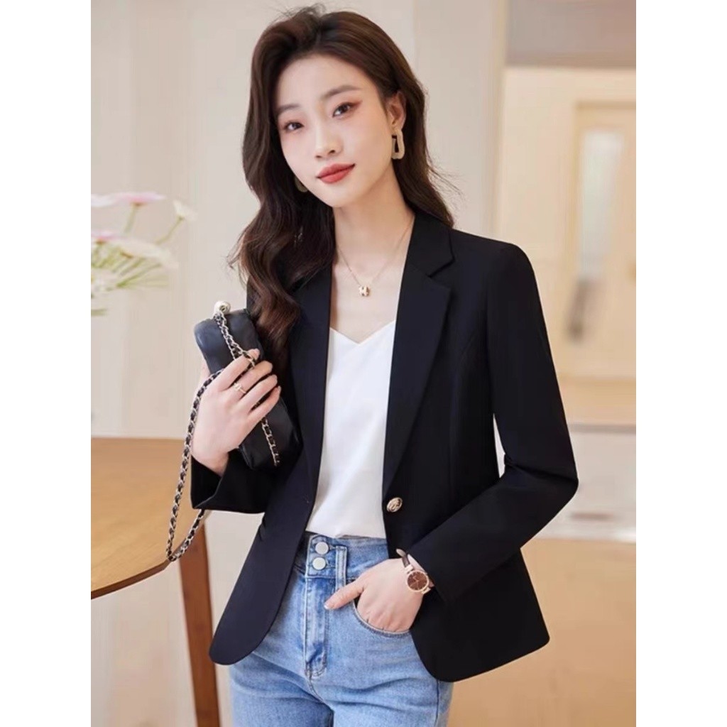 YIMITA baju atasan wanita terbaru  cardigan korean style jumbo hitam korean style premium