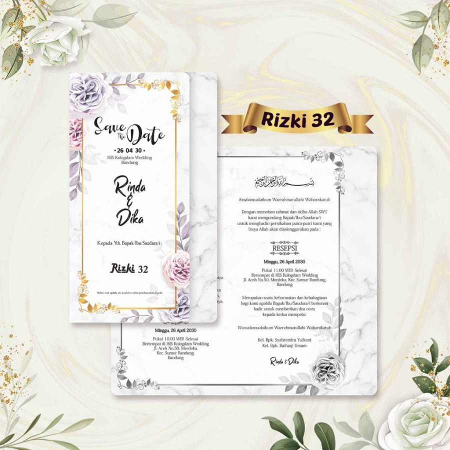 Undangan Nikah Rizki 32 Elegan Wedding