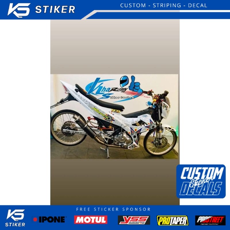 Striping Motor Satria FU Facelift Custom Livery Suka-Suka (Anti Pudar & Anti Gores) Garansi