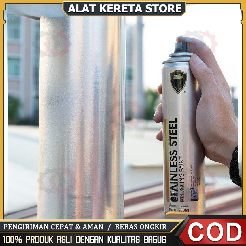 350ml Chrome Spray Pain Warna Chrome Krum Stainless Automotive Metallic Paint Chrome No Rust Chrome 