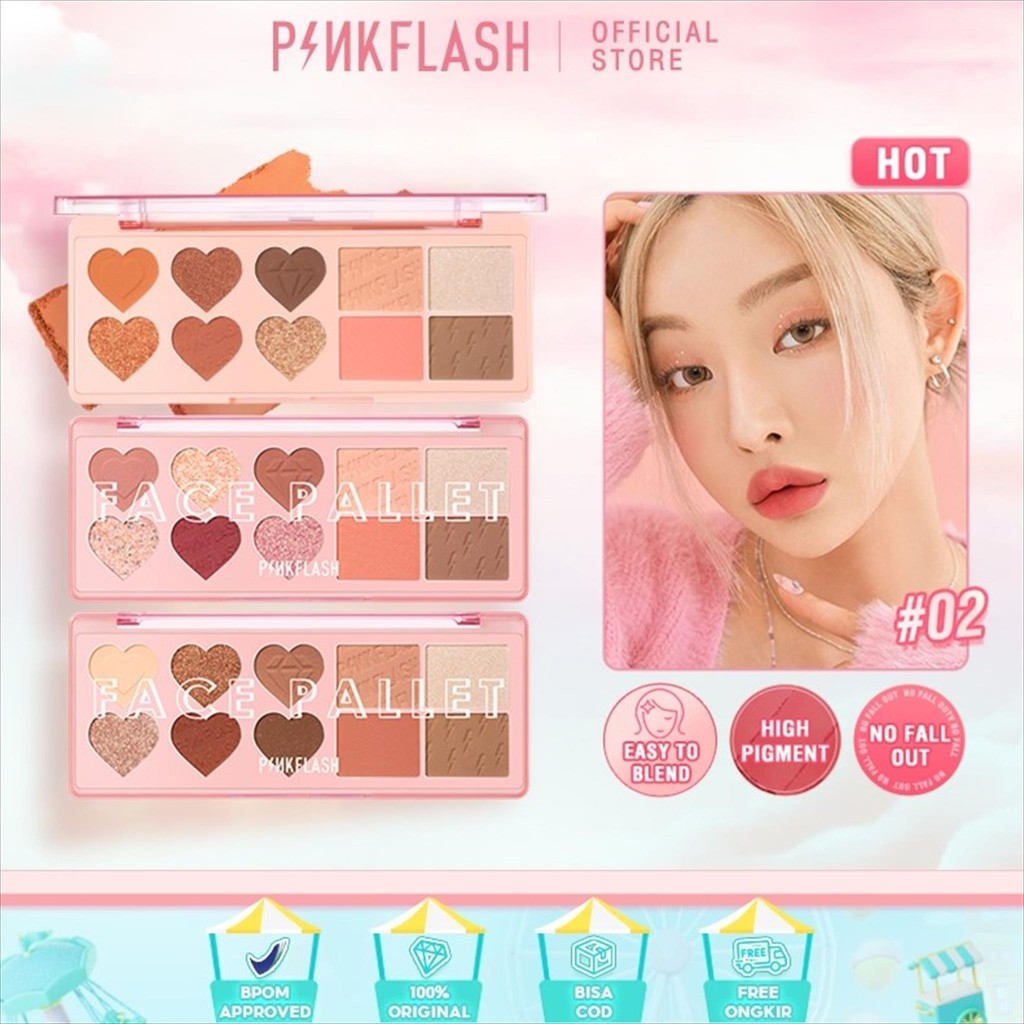 PINKFLASH OhMyLove 4 in 1 Multiple Face Palette Eyeshadow & Blush