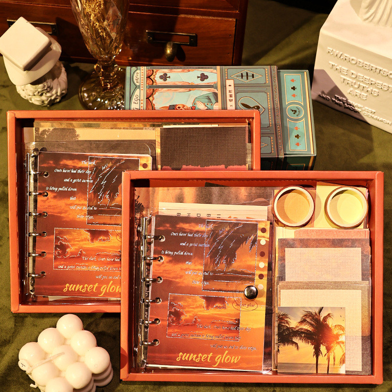 

【 155pcs】Journal Kit Set Gift Box / Paket Set Agenda / Notebook lucu/diary lucu / Buku Tulis Catatan Karak