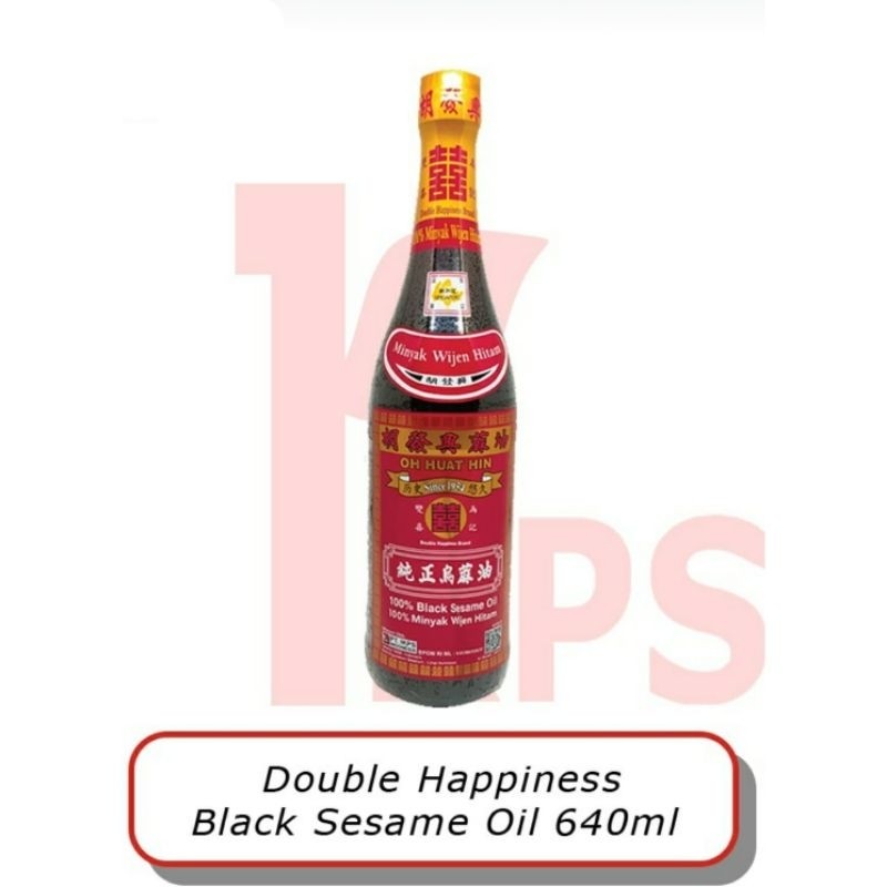 

Minyak Wijen Hitam 640ml OH HUAT HIN Double Happiness - Black Sesame Oil 640ml