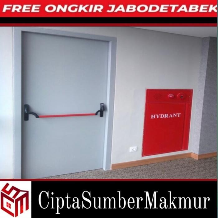 

PINTU STEEL DOOR / EMERGENCY DOOR TYPE SINGLE DOOR (FULL SET) - 90x220cm, BUKA KIRI