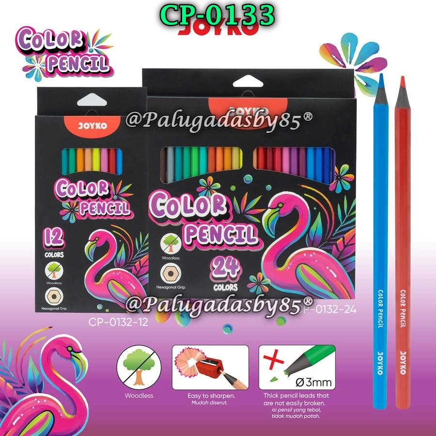 

(1 Set) GABUNGAN Pensil Warna JOYKO CP-0133-12 CP-0133-24 / Color Pencil Pensil Warna Joyko CP-0133