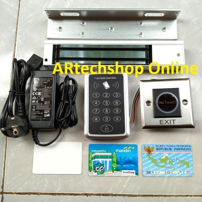 

paket access pintu RFID tombol no touch lengkap