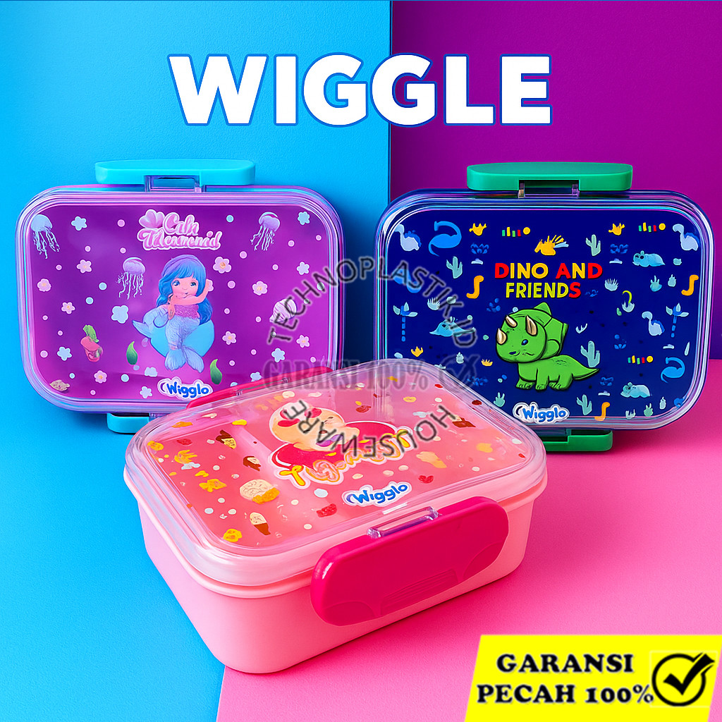 WIGGLE Kotak Bekal Set Pp05 Kotak Makan Anak Sekolah Sealware 750Ml | Lunch | Kotak Bekal | Tempat M
