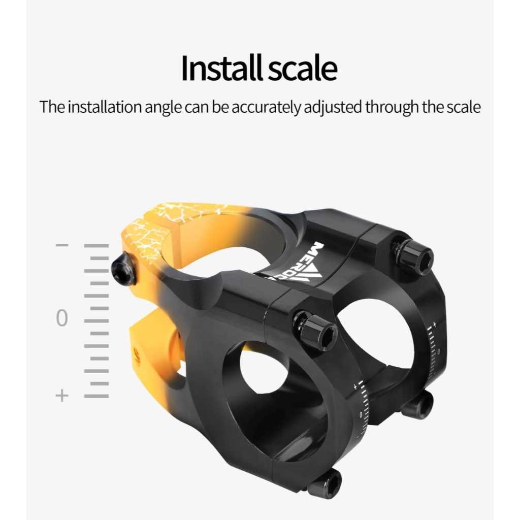 Stem Pendek Meroca 31.8 x 35 mm Colorfull Gradasi Clamp Oversize 31.8mm Alloy Sepeda MTB Roadbike BM