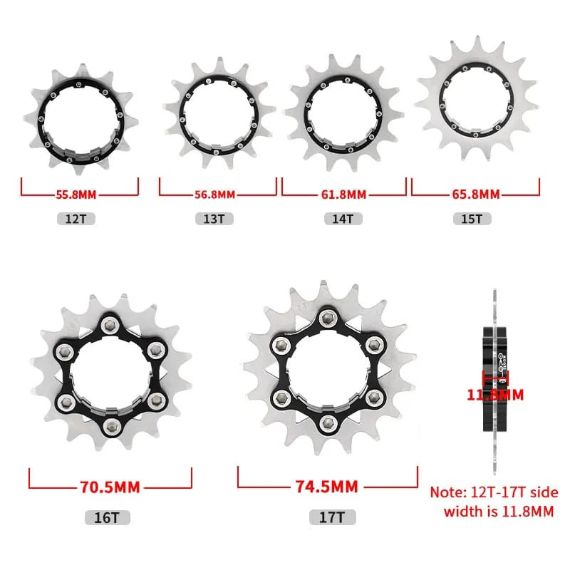 Muqzi Adaptor Converter Single Speed Cog Gear 12T 13T 14T 15T 16T Sloop HG Freehub Shimano Untuk Kon