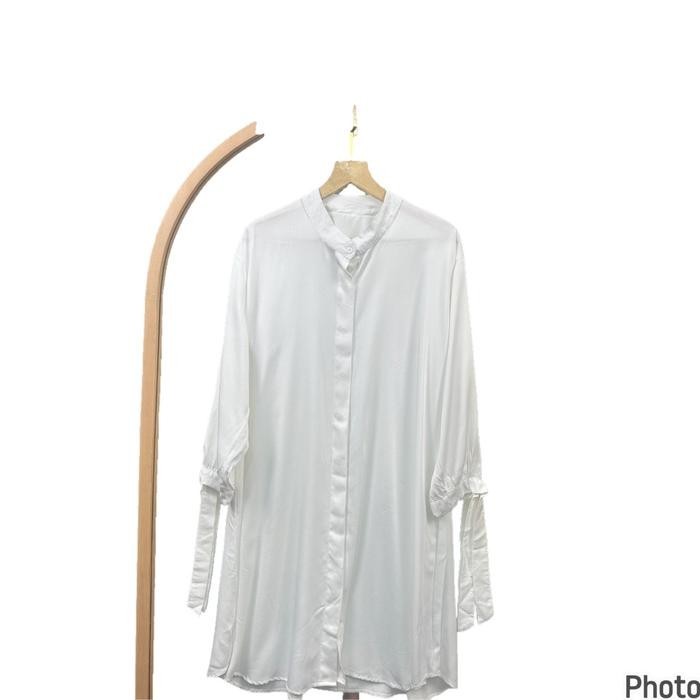 Shaina Tunik Atasan Wanita Bahan Rayon Twill - Tunik Putih