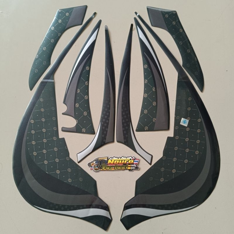 Striping honda scoopy 2023 2024 hijau army stylish list body standar terbaik termurah
