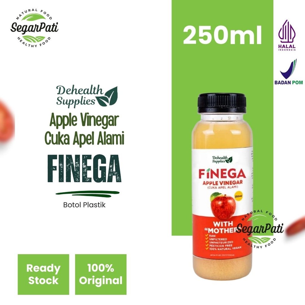 

Finega DeHealth Apple Vinegar/ Cuka Apel Alami - Botol Plastik 250 ml