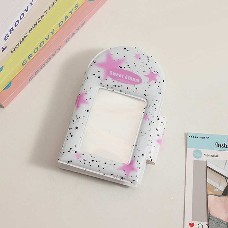 Idol Photo Card Holder Star Print Pocket Album Transparent Photocard Holder For Mini Polaroid Storag