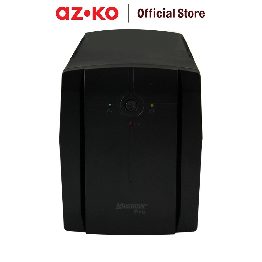AZKO Krisbow Pro Ups Dengan Led Indikator 3 Soket 1200va Alat Suplai Daya Listrik Penyuplai Listrik 