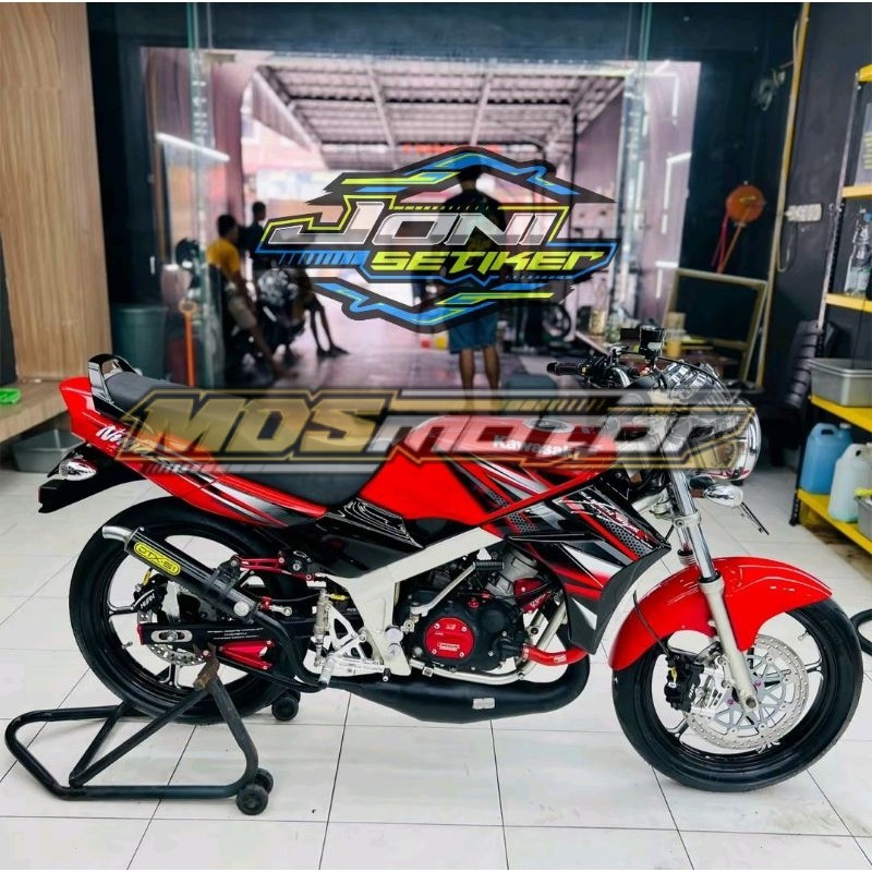 STIKER STRIPING ORI KAWASAKI NINJA SS MERAH 2013 STIKER NINJA SS 2013 MERAH SETIKER NINJA ORI COD