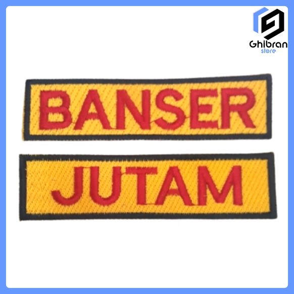 Bordir Logo Nama Dada Banser // Nametag Banser // Bordir Banser // Atribut Banserbisa pesan satuan
