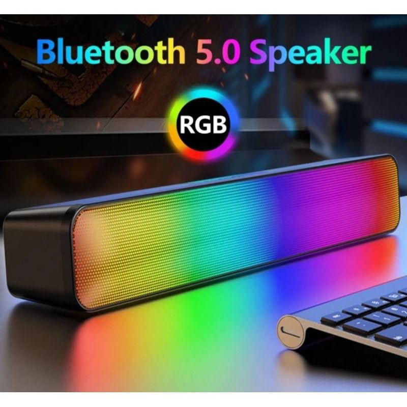 SPEAKER BLUETOOTH LONG RGB M8 LAMPU LED  SPEAKER SOUNDBAR TV COMPUTER RGB