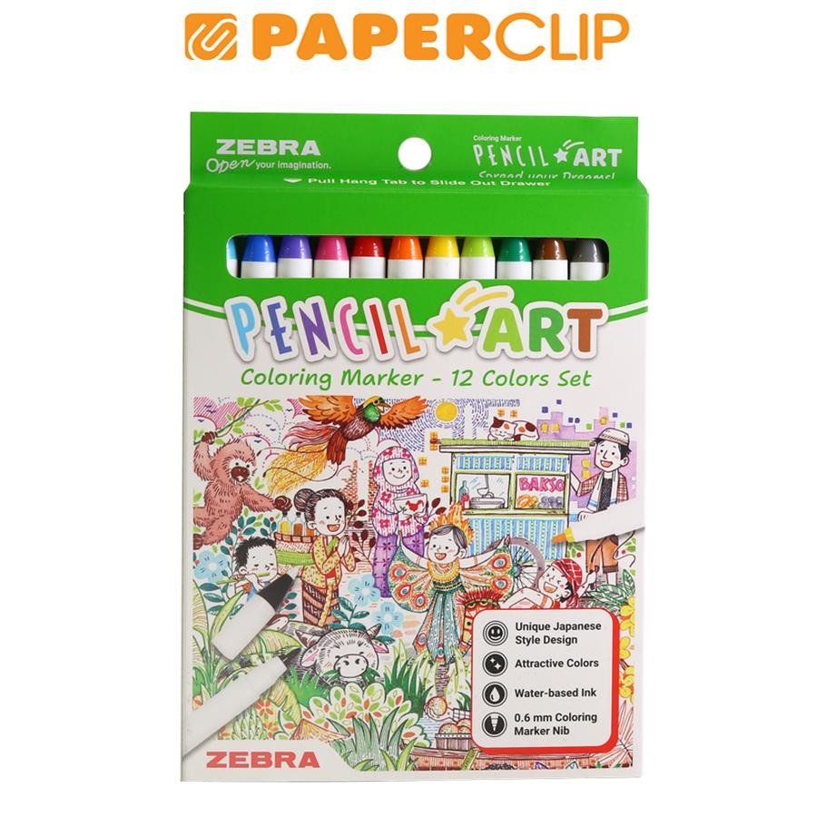 

SPIDOL / COLORING MARKER ZEBRA PENCIL ART SET 12C