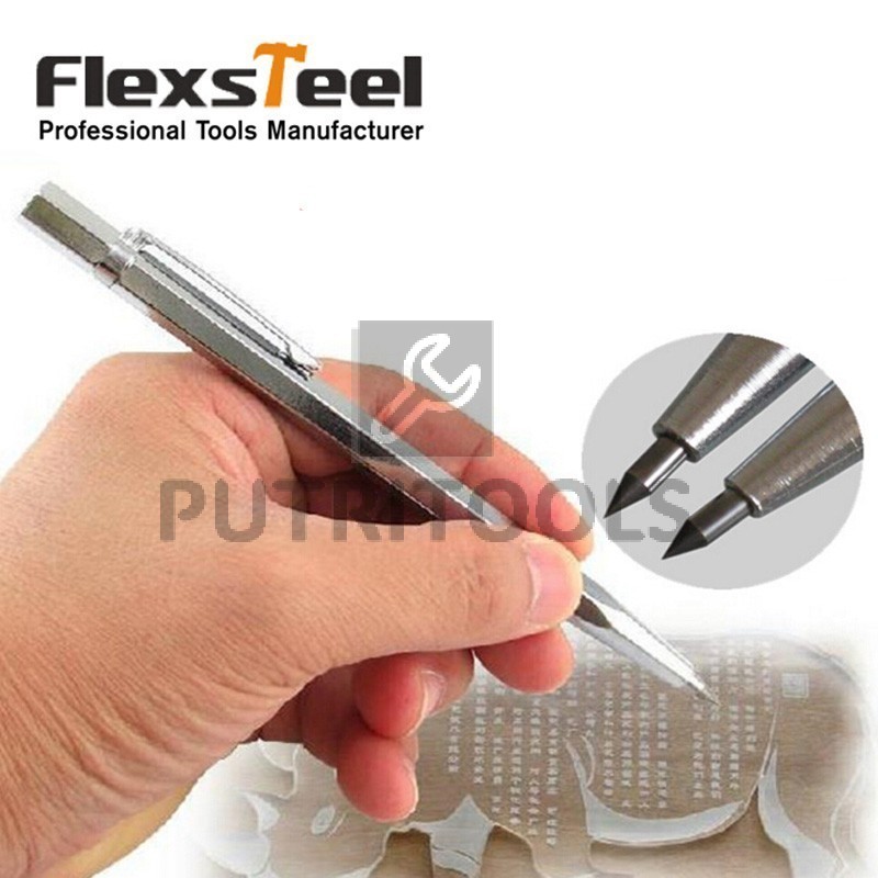

Flexsteel Pena Ukir Metal Scriber Tungsten Carbide Tip DIAMOND METAL ENGRAVING PEN