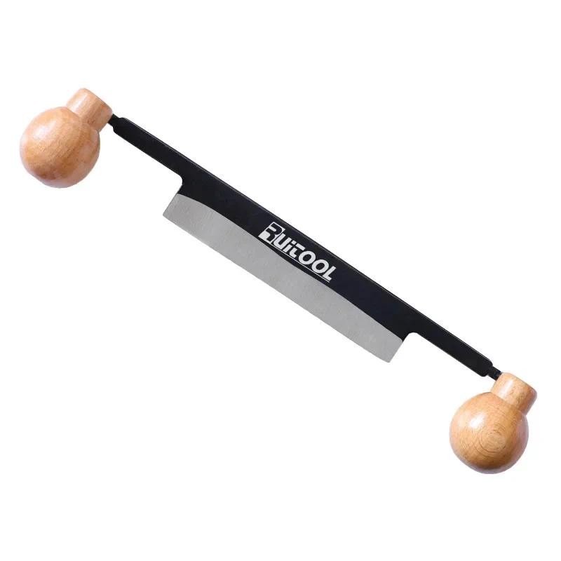 

ALLOSME Draw Knife Straight Shave Knife With High Carbon Steel Blade Wooden Handle Pull Knife Woodworking Debarking Hand Tool