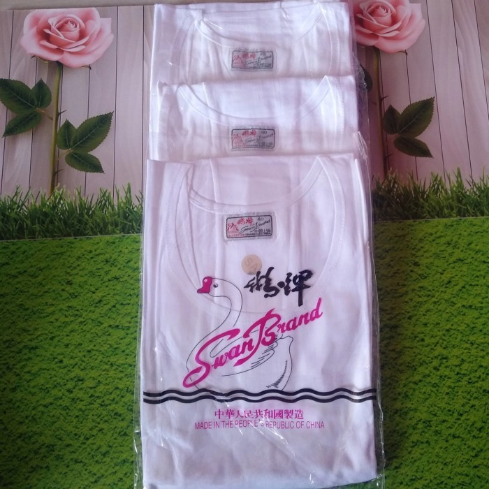 SALE -kaos oblong pria swan brand Swan brand original RRC code A.10629 - Putih, 42