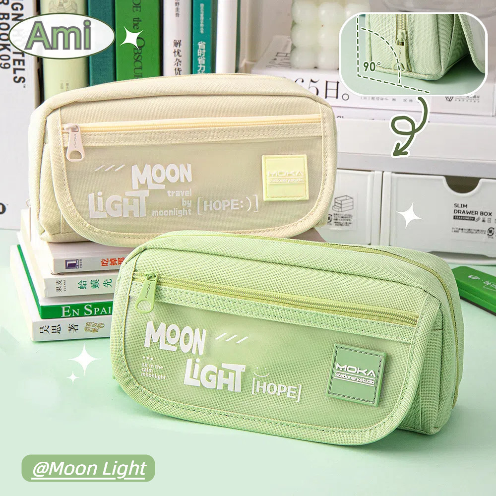 

[A-MI]Kotak Pensil Aesthetic Tas PenaTempat Pensil Aesthetic Tas Pensil Pencil Case Tempat Alat Tulis Kapasitas Besar