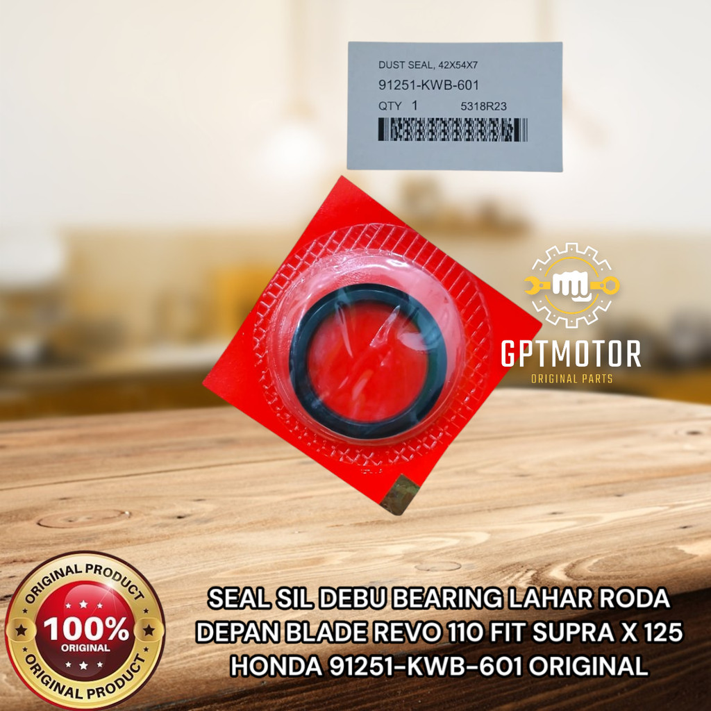 SEAL SIL DEBU BEARING LAHAR RODA DEPAN BLADE REVO 110 FIT SUPRA X 125 HONDA 91251-KWB-601 ORIGINAL