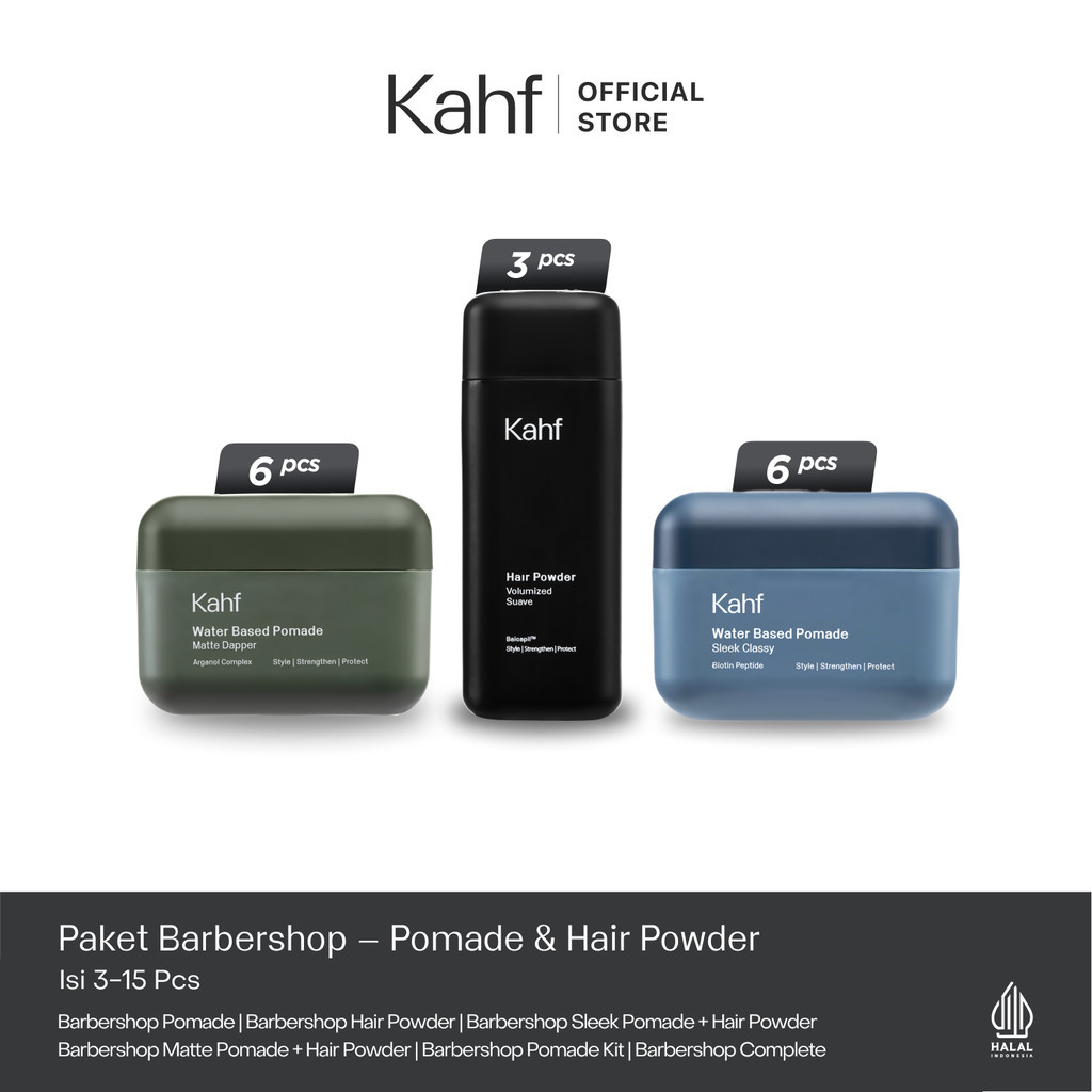KAHF BARBERSHOP PACKAGE - POMADE AND HAIR POWDER