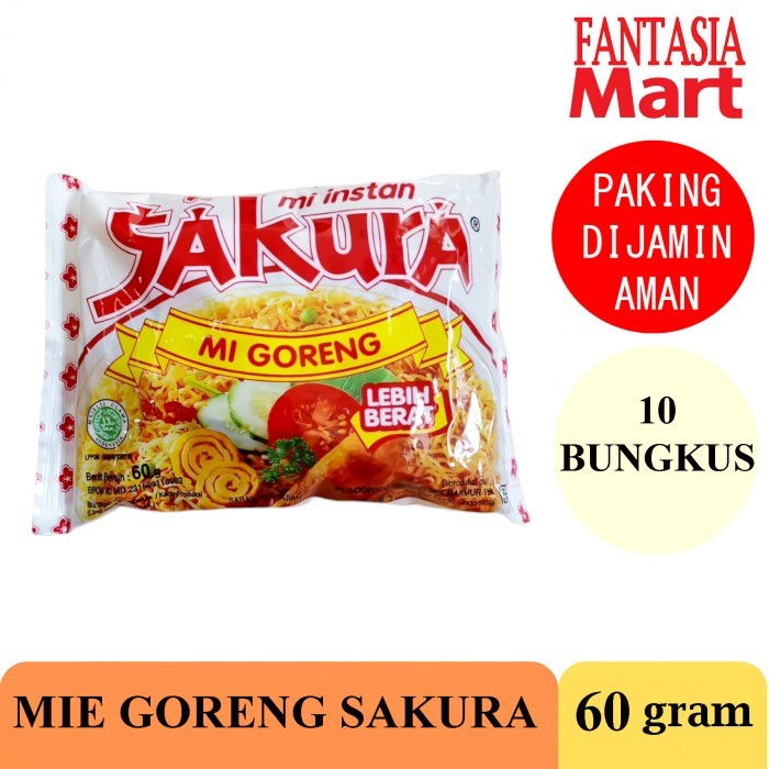 

SAKURA MIE GORENG PACK PER 10 BUNGKUS FUN CORNER DENGAN PAKING AMAN