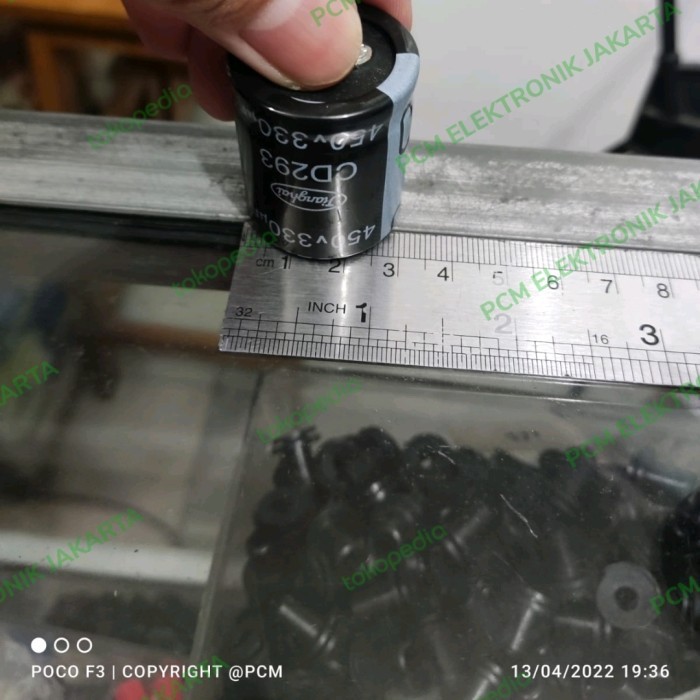 SB99 elco elko 330uf 330 uf 450v 450volt 450 volt jianghai taiwan asli ori