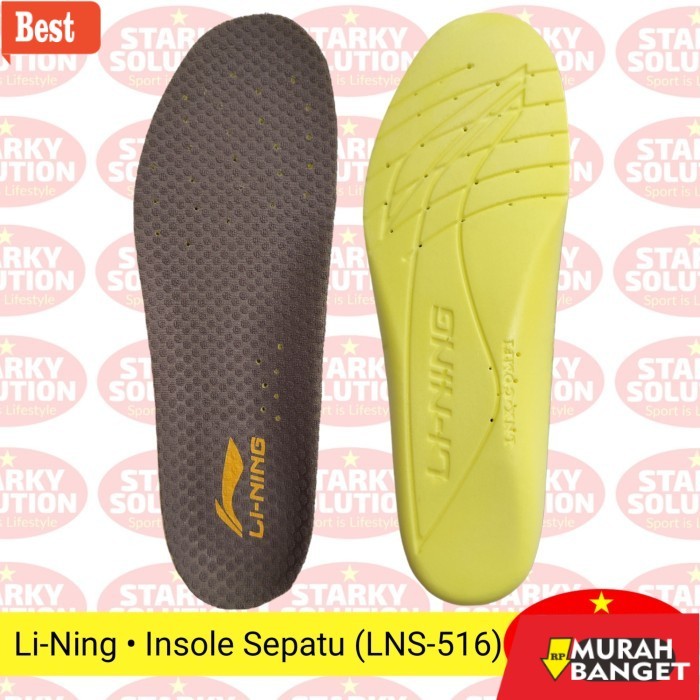 sepatu lari lokal terbaik 2025 Sol Sepatu Insole Empuk Badminton Tenis Basket Voli LINING Original -