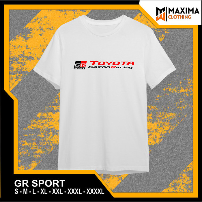 KAOS DISTRO LOGO OTOMOTIF GR SPORT - Hitam, S