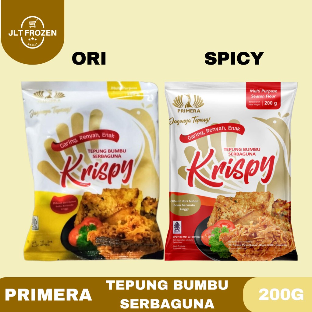 

Primera Tepung Bumbu Serbaguna / Tepung Krispy / Crispy / PRIMERA Tepung Bumbu Crispy Original / Spicy- 200g