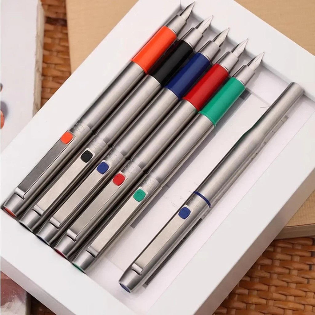 

MAJOHN B25 Metal Fountain Pen F nib with Ink Absorber Dual purpose Design school Office writing Supplies students gift pens