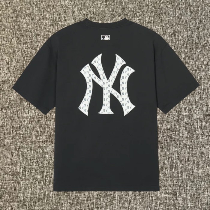 BAJU KAOS ATASAN MLB Korea NY Classic  Big Lux Tee Black premium tshirt