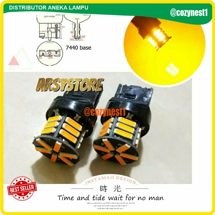 (ALT) Lampu Sein Mobil T20 Kedip Cepat 7014 - Sigra Calya Brio BRV - Putih