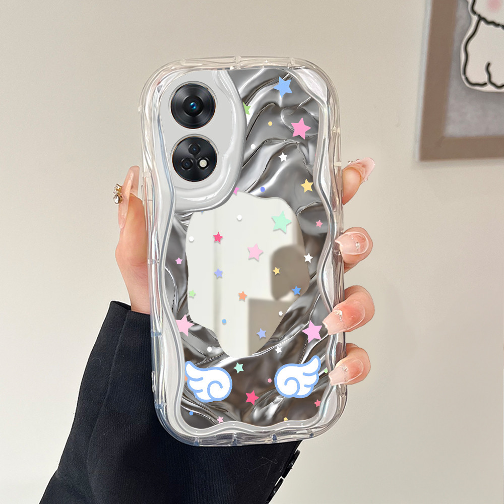 OPPO Reno 8T Stars Cute Cartoon Mirror Cermin Phone Casing Case Hp Softcase 5242 JZ