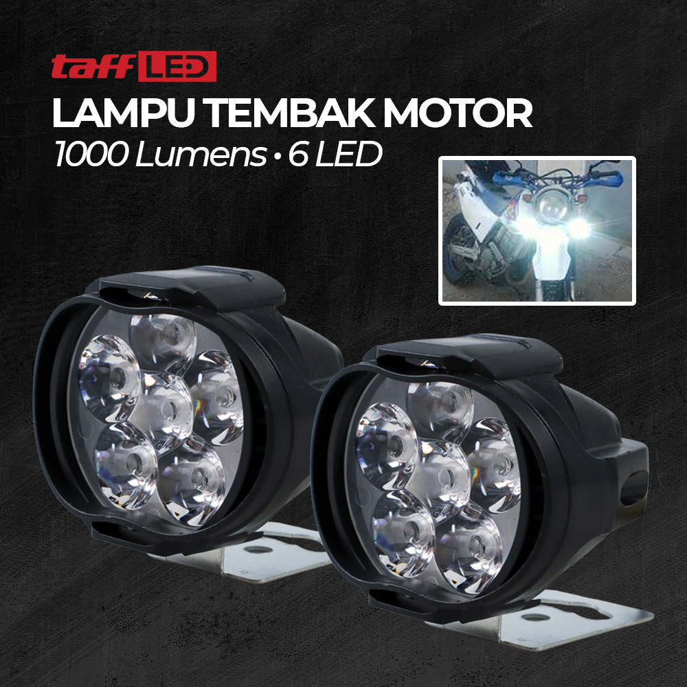 

- TaffLED Lampu Tembak Motor LED High Beam Cool White 1000 Lumens 1 Pair - U5 -