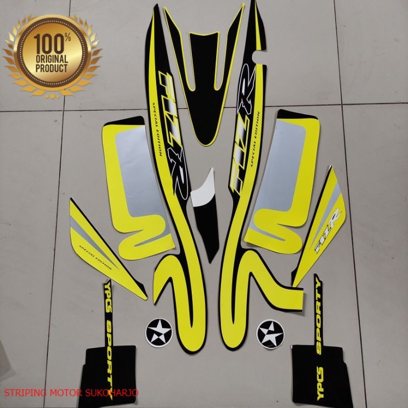 (ORI) striping yamaha fizr f1zr fiz r caltex kuning  kualitas original