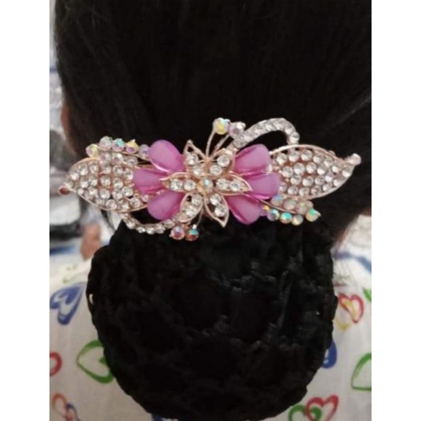 YZ6 Jepit Otomatis Hairnet Jepit 8CM Jepit Cetek Kep Jepit Permata