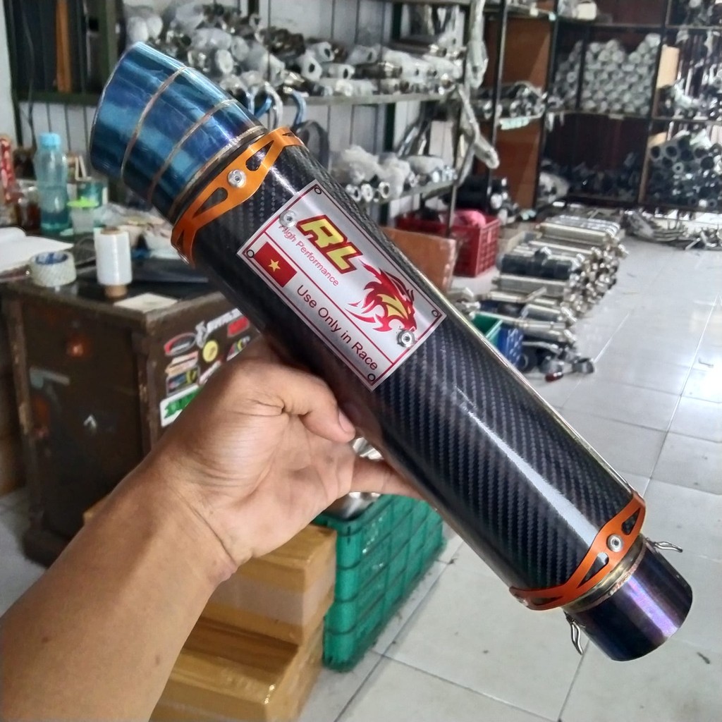 New silincer knalpot RL carbon d inlet 50mm ter laris
