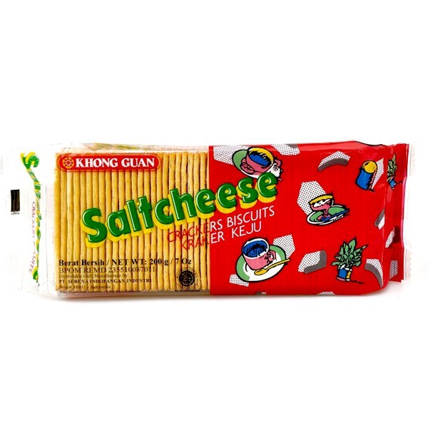 

Khong Guan Saltcheese Crackers 200 gr / Saltcheese Crackers Biscuit Kraker Keju