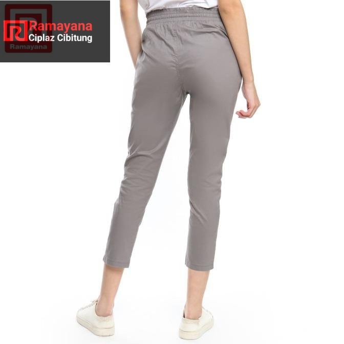 JJ Jeans - Celana Chinos Jogger Wanita Abu Muda